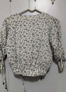 very pretty floral white top