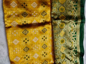 Silk Saree - Gold & Green 💚