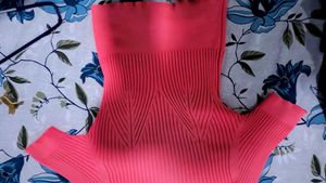 Pink Ribbed Knit Top