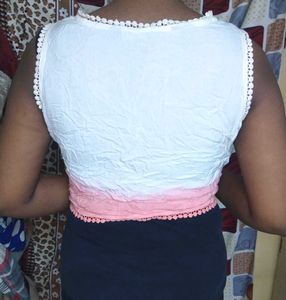 Crochet Vest - Pink Ombre