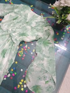 Leaf Print Stretchable Dress