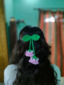 Crochet Flower Hair Clip