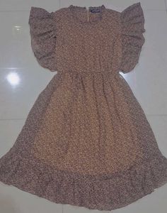 Floral Print Ruffle Dress