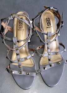 Studded Gray Sandals