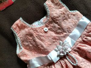 Cute Peach Baby Dress