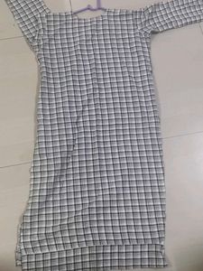 Checkered Embroidered Kurti