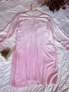 Baby Pink Chikankari Kurta