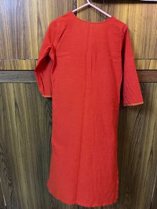Orange With Red Kurtas