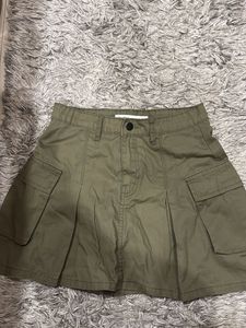 Olive Green Mini Skirt