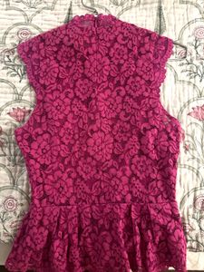 Magenta Lace Top
