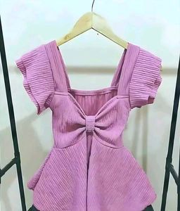 Cute Pink Bow Top