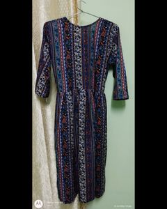 Boho Floral Print Midi Dress