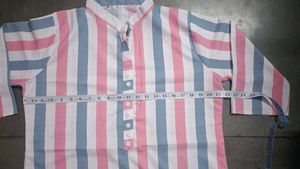 Striped Button-Down Tunic