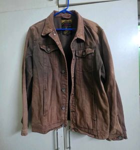 The Roadster Men Brown Denim Jacket