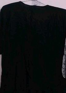 Embroidered Black Top,one time used