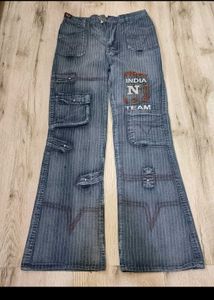 Sc9584 Sabrin Cargo Bootcut Jeans Size 26