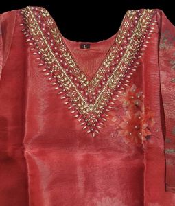 RED KURTI SET