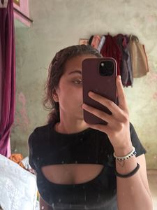 Cutout Black Crop Top