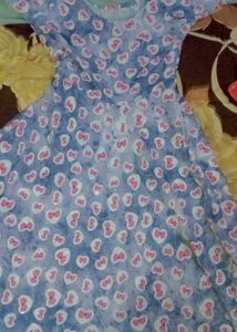 Cute Bow Heart Print Dress