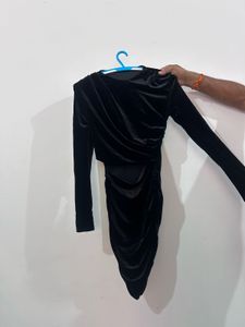 Black Velvet Mini Dress