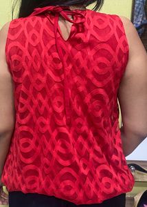 Red Top With Golden Collar