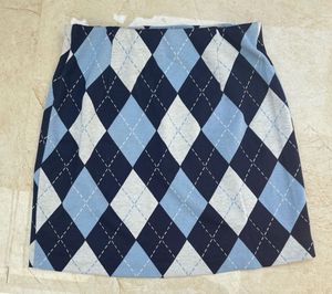 H&amp;M Mini Skirt Blue Plaid Size XS