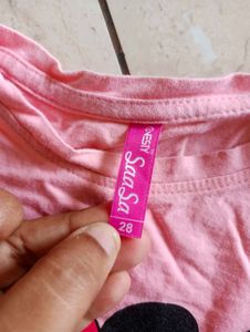 Kids Pink Long Sleeve Shirt