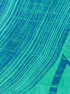Vibrant green blue gradient saree