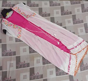 Embroidered Fuschia Pink Kurta