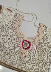 Elegant cream n pink Lehenga Choli