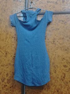Blue Cutout Bodycon Dress