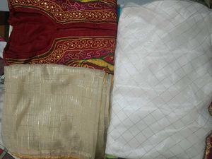 Elegant White &amp; Gold Skirt