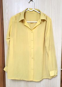 Yellow Sheer Button-Down Never Used