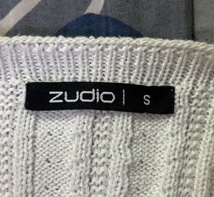 White Ruffle Knit Top