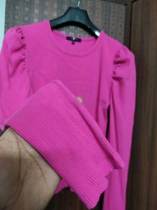 Pink Puff Sleeve Top