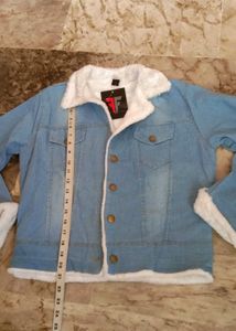 BRAND New Sky blue💙denim fur jacket (girls/women)