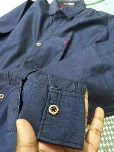 Full Hand Blue Shirt (XL Size/ 40 Inch)
