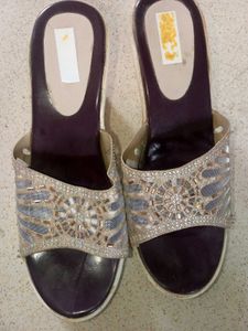 Embellished Wedge Heel Sandals