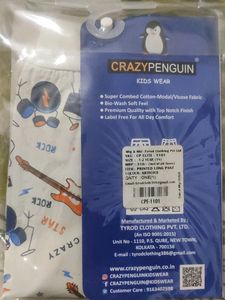 CRAZY PENGUIN- Branded Printed Long Pant