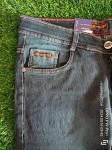Men&#39;s Dark Blue Denim Jeans For Party Wear