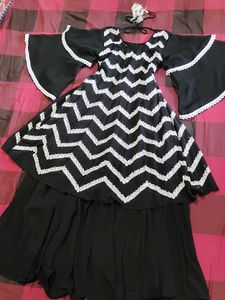 Black & White Garara Dress ❣️