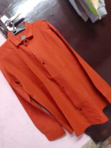 Orange Casual Shirt