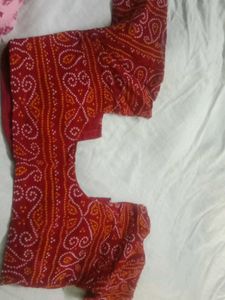 Red Bandhani Blouse