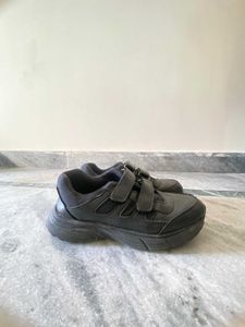 Black Chunky School Sneakers