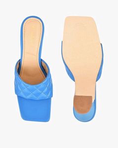 Everqupid Square Toe Quilted Heels