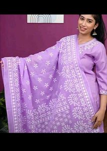 Elegant Lavender Kurta Set
