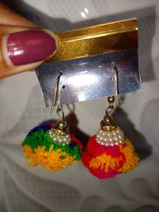 Colorful Pom Earing