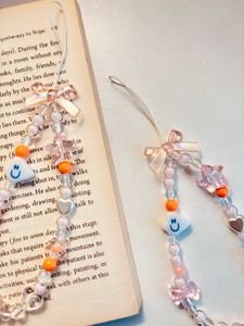 Aesthetic Bow Phonecharm With Cute Charms