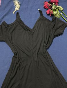 Black Off Shoulder Shein Dress