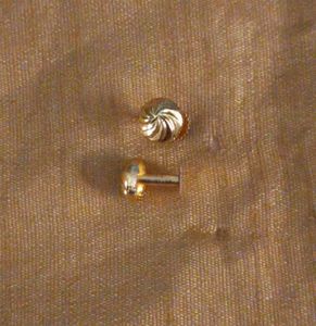 Gold Finish 2 In 1 Earrings